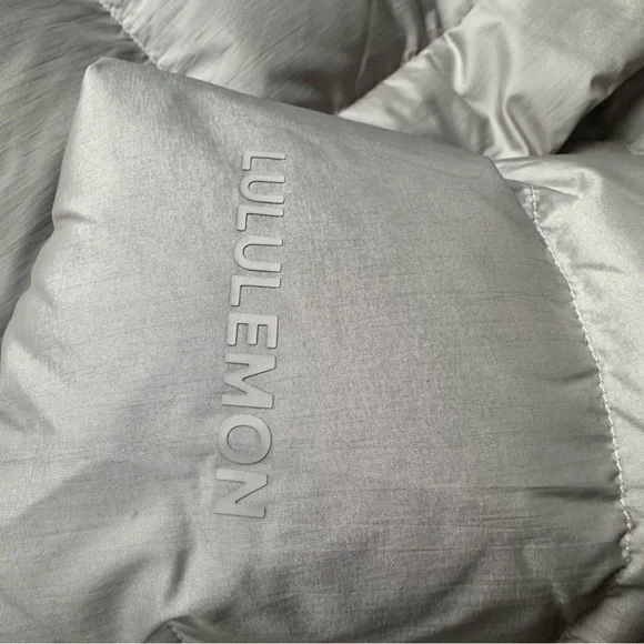 Lululemon wunder puff down jacket coat heathered natural ivory grey size 4 - Picture 3 of 8